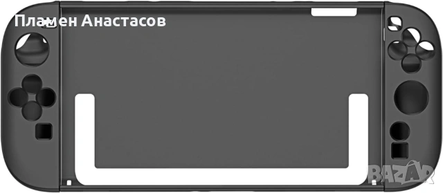 Nintendo Switch 2 Grip Case – тънък защитен кейс с X-pattern дизайн за конзола и Joy-Cons, черен, снимка 2 - Аксесоари - 53508660