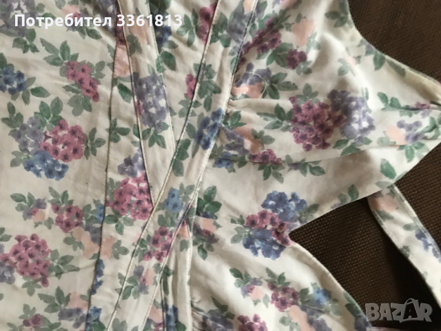 Продавам нова рокля  от памук и еластан на флорални мотиви , снимка 8 - Рокли - 36478543