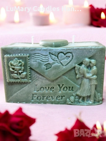 Свещ “ Любовно писмо”, снимка 3 - Декорация за дома - 53223314