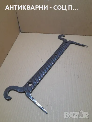 Соц Старо Ръчно Ковано Градинско Стъргало., снимка 2 - Антикварни и старинни предмети - 48605431