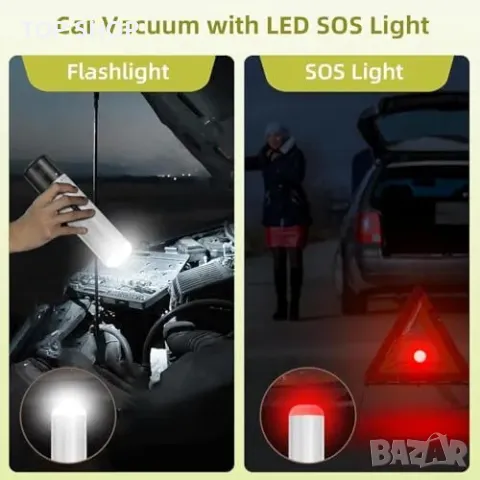 Нова Мощна Безжична Прахосмукачка Chuboor 6 в 1 с LED и Двойно Засмукване, снимка 3 - Други стоки за дома - 49443977