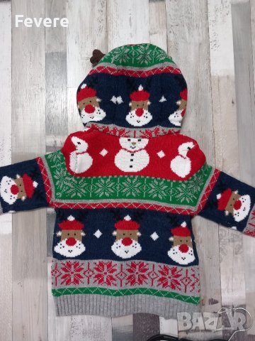 Коледна жилетка от Англия 18-24м, снимка 2 - Детски пуловери и жилетки - 43153095