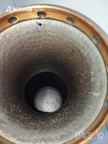 кован мед ваза за цветя, снимка 10 - Антикварни и старинни предмети - 48353002