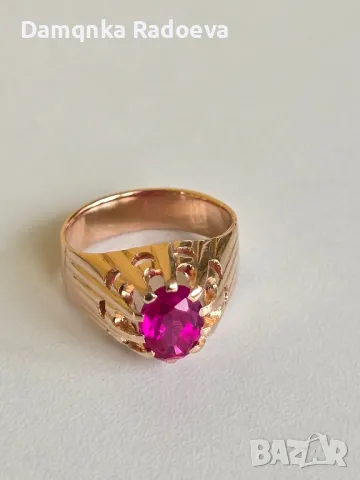 СССР златен пръстен проба 583 14 карата, снимка 9 - Пръстени - 49783569