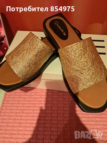 Дамски чехли от естествена кожа 