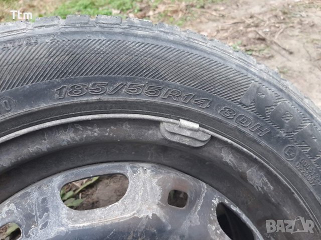 Летни гуми с железни джанти , снимка 1 - Гуми и джанти - 39596711