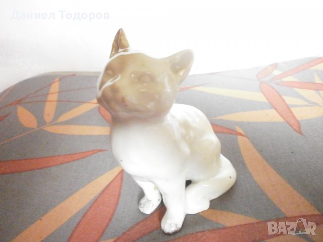 Старa Българска  Порцелановa Фигурa - Котка, снимка 6 - Статуетки - 38374500