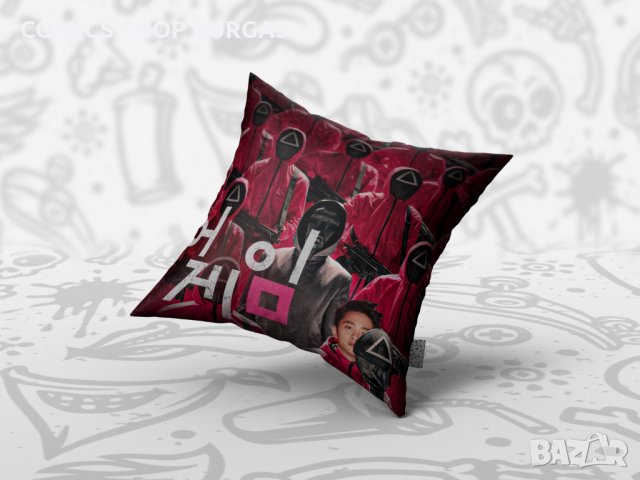 Декоративна възглавница SQUID GAME, снимка 2 - Възглавници - 34738907