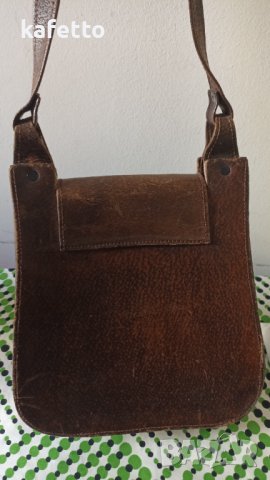 Ретро чанта от дебела естествена кожа , снимка 4 - Чанти - 43140992