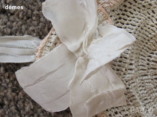 Ръчно плетена на една кука бебешка шапка от 1930 год., снимка 3 - Други ценни предмети - 37349099