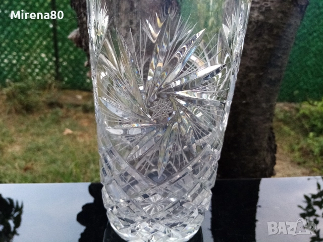 Полска кристална ваза, снимка 2 - Вази - 51501635