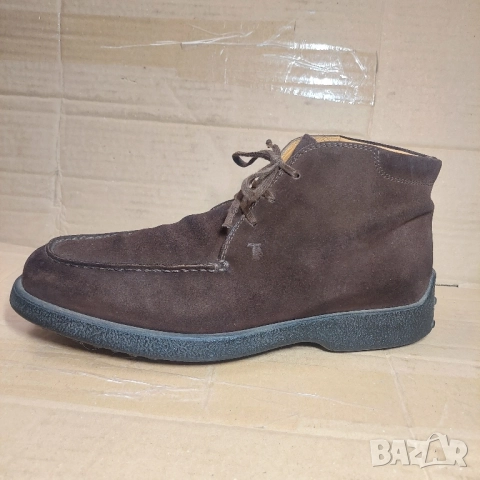 TOD'S Модел CHUKKA велурени луксозни боти номер 43, снимка 5 - Мъжки боти - 52459865