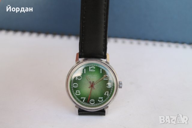 СССР часовник ''ПОЛЕТ'' 17 камъка стоманена каса 38 мм, снимка 1 - Антикварни и старинни предмети - 38729869