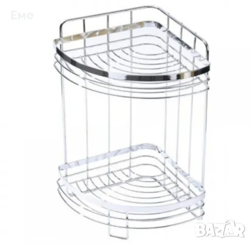 Етажерка за баня - Rosberg R53001A2, 2 нива / 3нива ъгъл, 21x21x39см., снимка 3 - Етажерки - 48448906