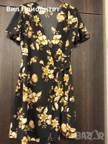 Копринена рокля с къс ръкав модел "Прегърни ме",стилен принт, прохладна дишаща комфортна лятна матер, снимка 10 - Рокли - 37587140