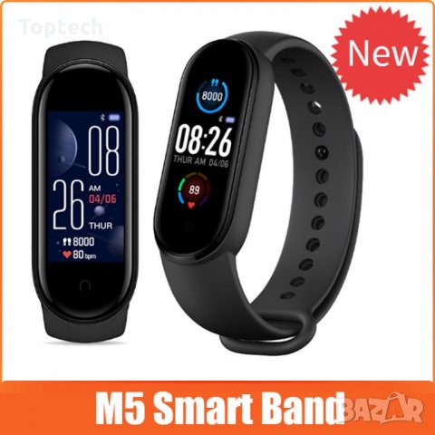 Фитнес Гривна Smart band M5 /черна/, снимка 1 - Смарт гривни - 30170886