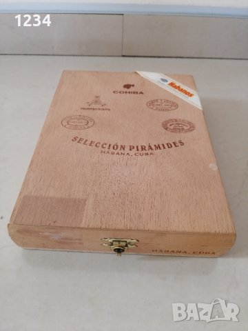 Дървена кутия за пури 19 х 15 h 4 см. , снимка 1 - Други стоки за дома - 43533303