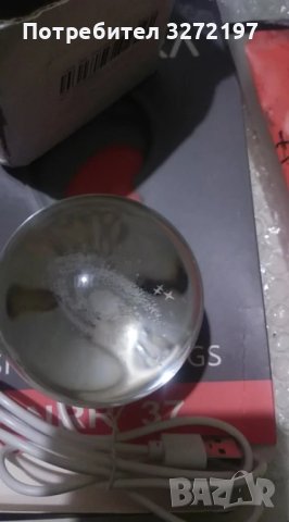 LED Светеща кристална топка/лампа,3D сензорна-Вселена, снимка 4 - Настолни лампи - 43134565