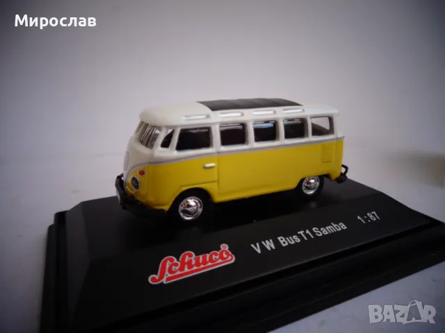 1:87 H0 SCHUCO VW BUS T1 SAMBA КОЛИЧКА МОДЕЛ ИГРАЧКА, снимка 2 - Колекции - 47801530