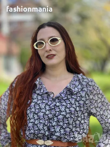 Винтидж Бохо рокля в люляков принт, снимка 7 - Рокли - 50344084