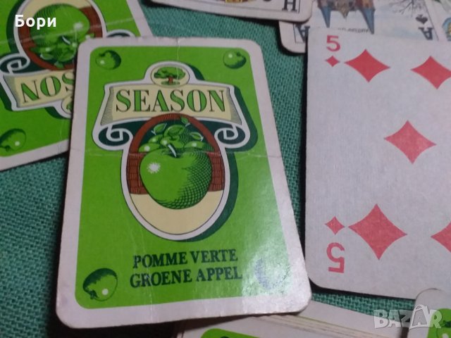 Стари Холандски карти season pomme verte groene appel, снимка 5 - Карти за игра - 34941735
