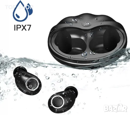 Водоустойчиви безжични слушалки , Bluetooth waterproof ipx7 , Качествени безкабелни слушалки, снимка 3 - Bluetooth слушалки - 48808964
