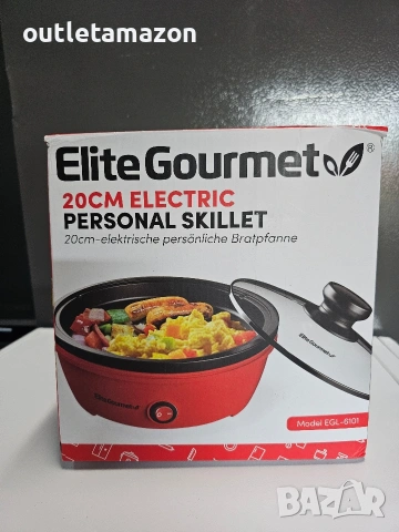 електрически тиган Elite Gourmet, снимка 6 - Прибори за хранене, готвене и сервиране - 53436525