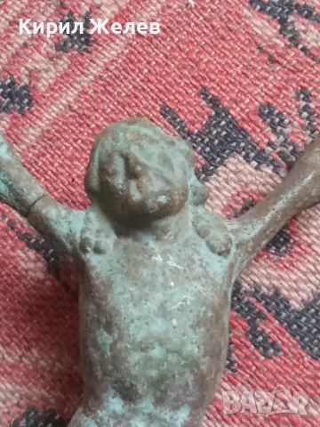 Стара метална фигура на Исус Христос 53662, снимка 4 - Други ценни предмети - 53392925