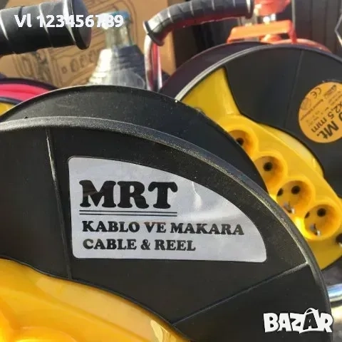 Удължител -макара DIKKAT MRT, 30 м, 3х2,5 мм, 4 гнезда, дръжка, снимка 2 - Други инструменти - 52189749