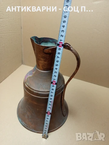 Стара Масивна Медна Бакърена Кана За Вино 3.8лт., снимка 10 - Антикварни и старинни предмети - 50887319