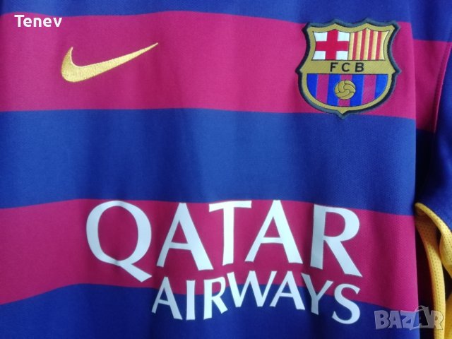 Barcelona Neymar Jr Nike 2015/2016 оригинална тениска фланелка дълъг ръкав Барселона Неймар , снимка 4 - Тениски - 43614495