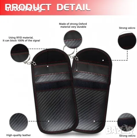 Калъф за заглушаване и блокиране на KEYLESS-GO RFID сигнал, снимка 7 - Аксесоари и консумативи - 49586794