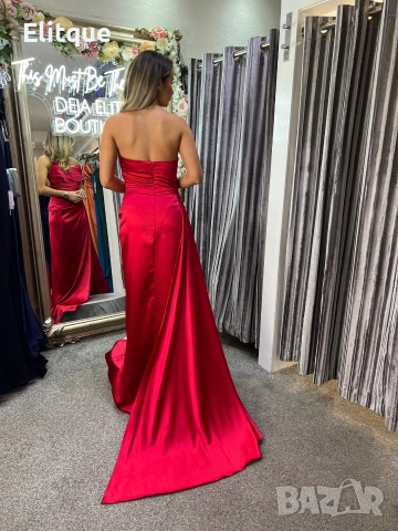 ⭐️Дълги сатенени рокли с цепка, снимка 5 - Рокли - 53195478