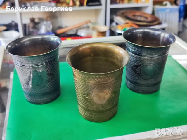 Стари чаши метални с посребряване