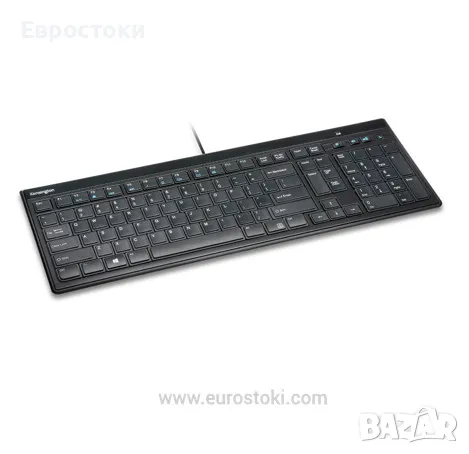 Клавиатура Kensington K72357ES SLIM TYPE за PC / Mac, жична, испанска подредба, тънък дизайн