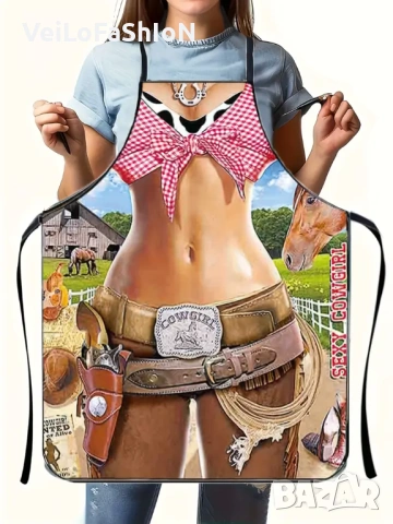 Нова забавна готварска престилка Каубойка , снимка 3 - Подаръци за жени - 51497219