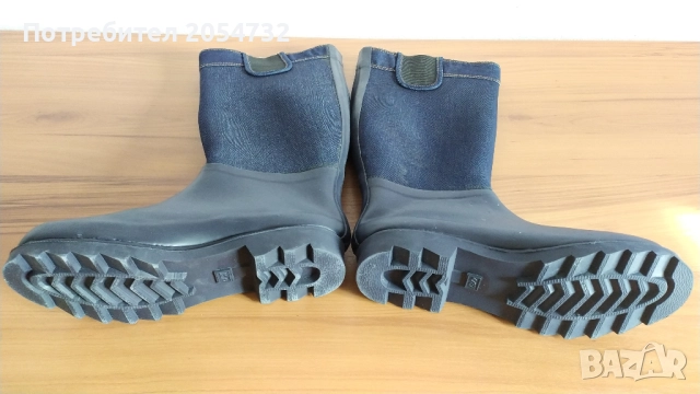 Нови ботуши с каучукова подметка и крачоли от дънкова материя - деним, снимка 6 - Дамски ботуши - 52157241