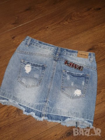 Къса дънкова пола , снимка 4 - Поли - 29983713