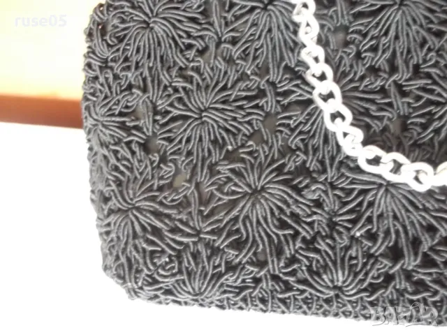 Чанта дамска в оплетка и ръкавици на 1 кука стара, снимка 4 - Чанти - 49701864