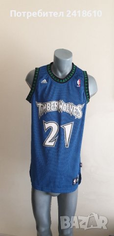 Adidas NBA  Timberwolves GARNETT # 21 Mens Size М ОРИГИНАЛ! МЪЖКИ ПОТНИК!!, снимка 3 - Спортни дрехи, екипи - 37603641