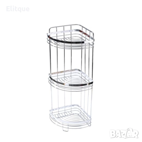 Етажерка за баня Rosberg R53001A2, 2нива/3нива ъгъл, 21x21x39см.