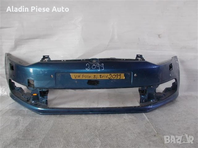 Предна броня VW Polo година 2013-2016 със сензори и шайби код 6C0807221 