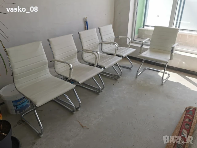 5 броя посетителски офис столове , снимка 11 - Столове - 50623640