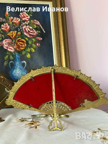 Антикварни бронзови огледала във формата на ветрила стил Наполеон III . Много редки и кресиви., снимка 10 - Антикварни и старинни предмети - 48484719