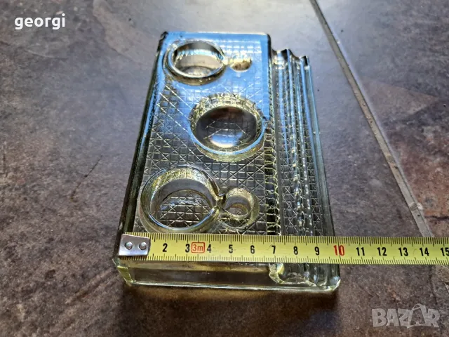 Стара стъклена мастилница 25/5, снимка 6 - Антикварни и старинни предмети - 50330964