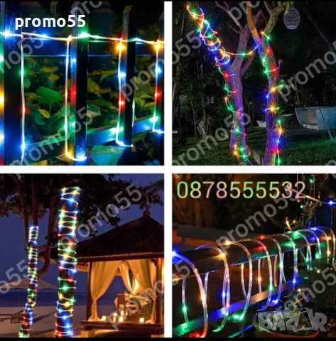 Многоцветен Лед Маркуч за Коледна Украса Водоустойчив Три Размера RGB, снимка 5 - Други - 47893755