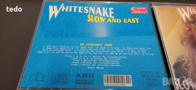 Whitesnake – Slow And Easy Tokyo Live 1988, снимка 4 - CD дискове - 38238842