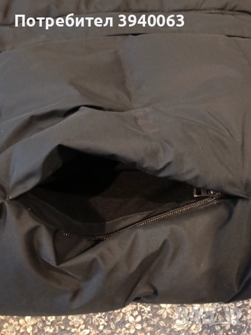 Яке с естествен пух тъмно синьо , снимка 3 - Якета - 52674232