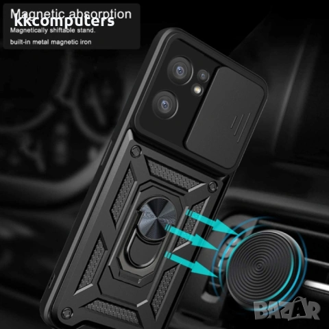 OPPO Reno7 5G Global / Find X5 Lite Удароустойчив Ring Holder Калъф и Протектор, снимка 5 - Калъфи, кейсове - 53033115