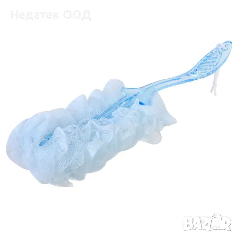 Мрежа за баня, С пластмасова дръжка, Синя, 40см.